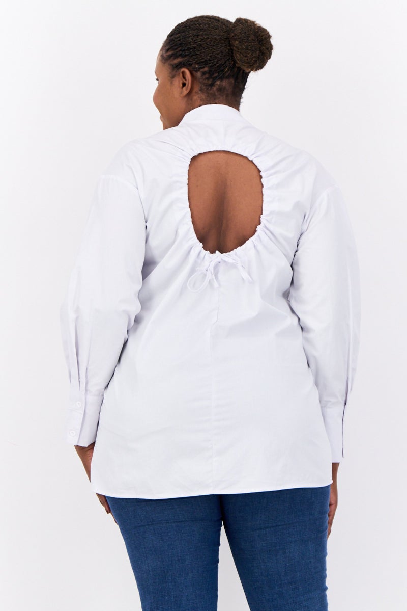 PUBLIC DESIRE Women Curve Fit Solid Shirt Dress, White - Image 2