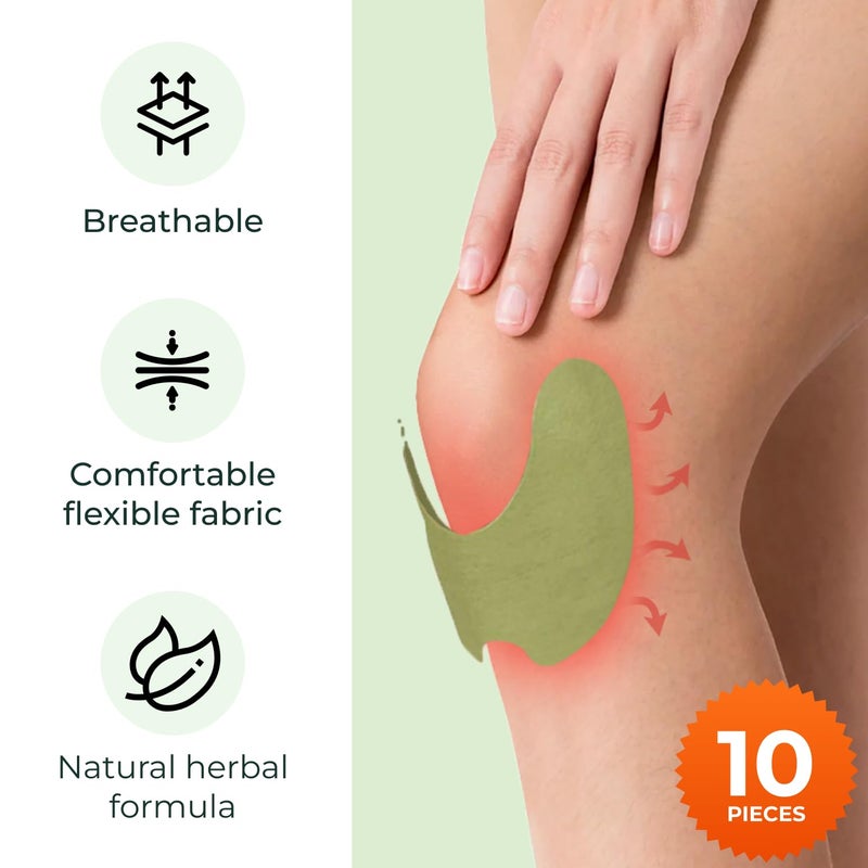 Wellnee Original Herbal Knee Patch  Wellknee Plaster for Knee Support  Muscle Pain  Maximum Strength for a Temporary Relief  Adhesive Heat Patches Made with Natural Herbs for Wellness 30 Pads - Image 2