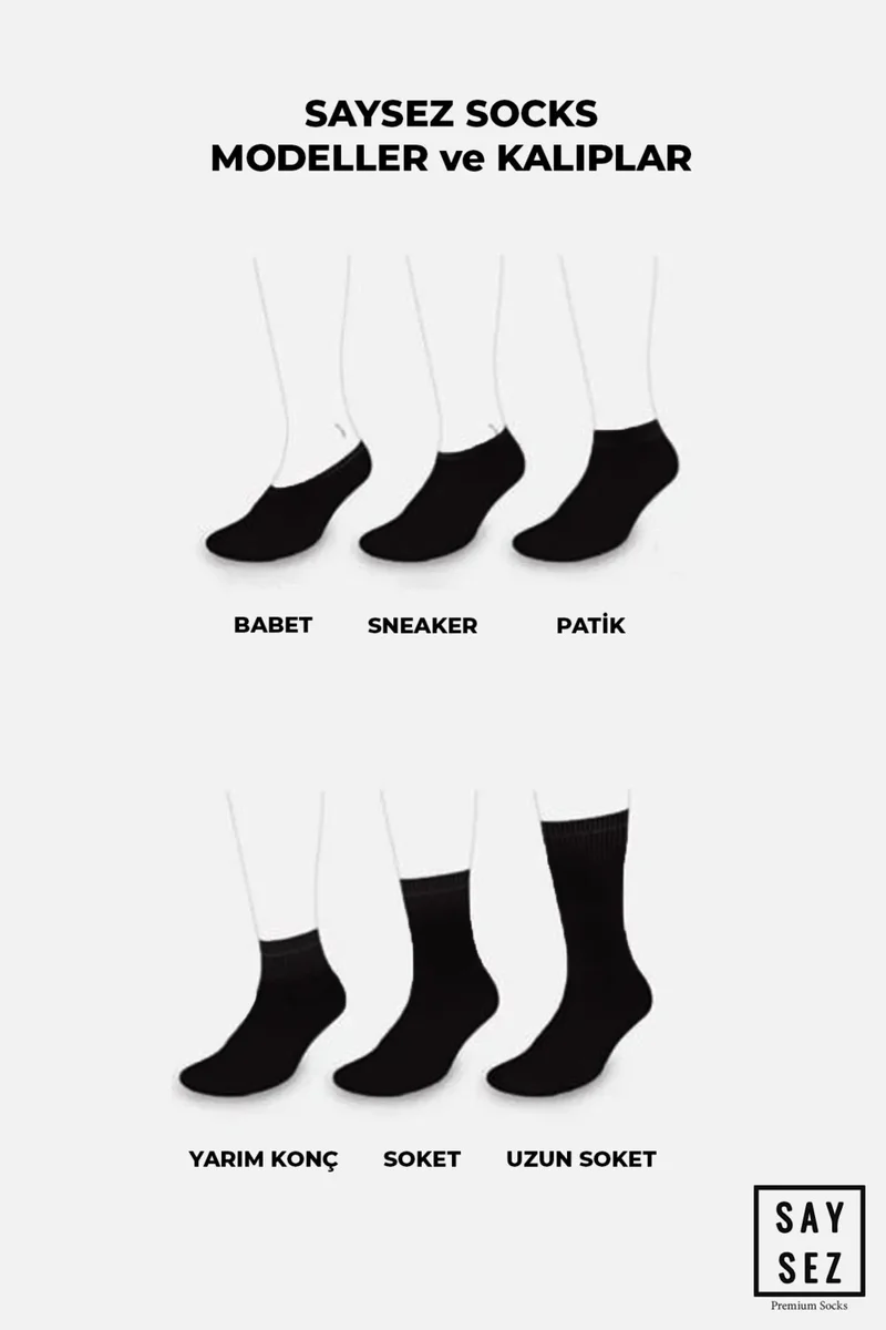 سايسيز Bamboo Men's Socket Long Plain Black Socks Seamless Premium Package 3 Pack / Washable Scented Soft Socks