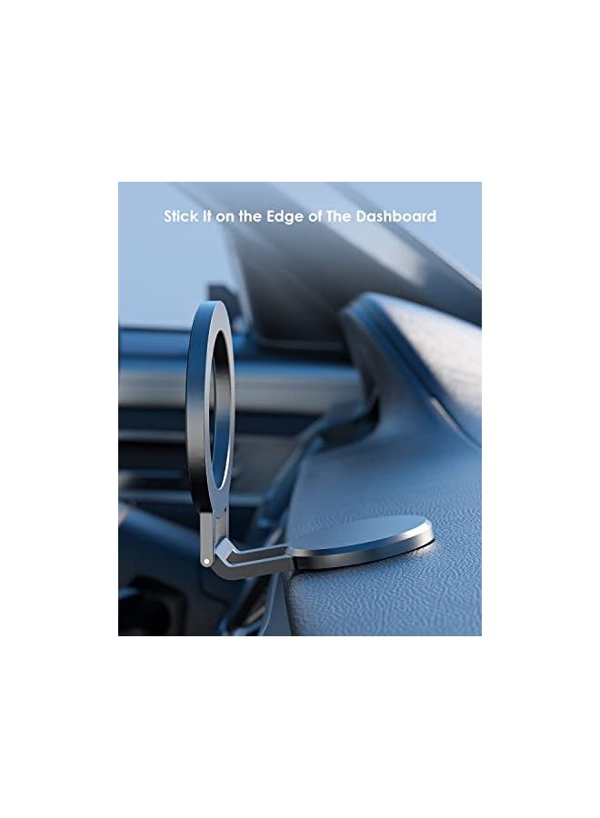 Green Tiger Car Phone Mount for MagSafe, Magnetic Dashboard Phone Holder for Car, All Metal Design, Fit for Magsafe iPhone 14 13 12 Pro/Max/Mini/Plus MagSafe Case (Grey) - Image 5