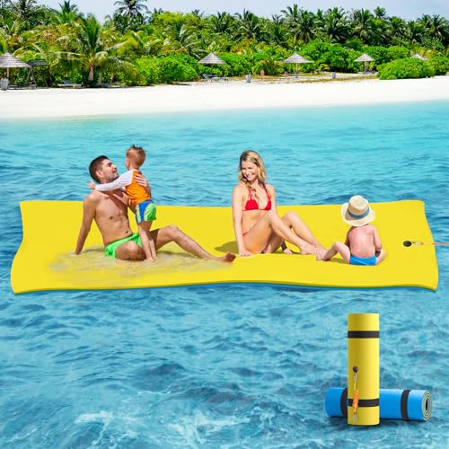 CTSC Lily Pad Floating Mat Floating Water Mat 9 x 4 Ft Floating Mat for Lake 3Layer TearResistant XPE Foam with a 164 Elastic Bungee Tether for Lake Beach Ocean Pool - Image 1