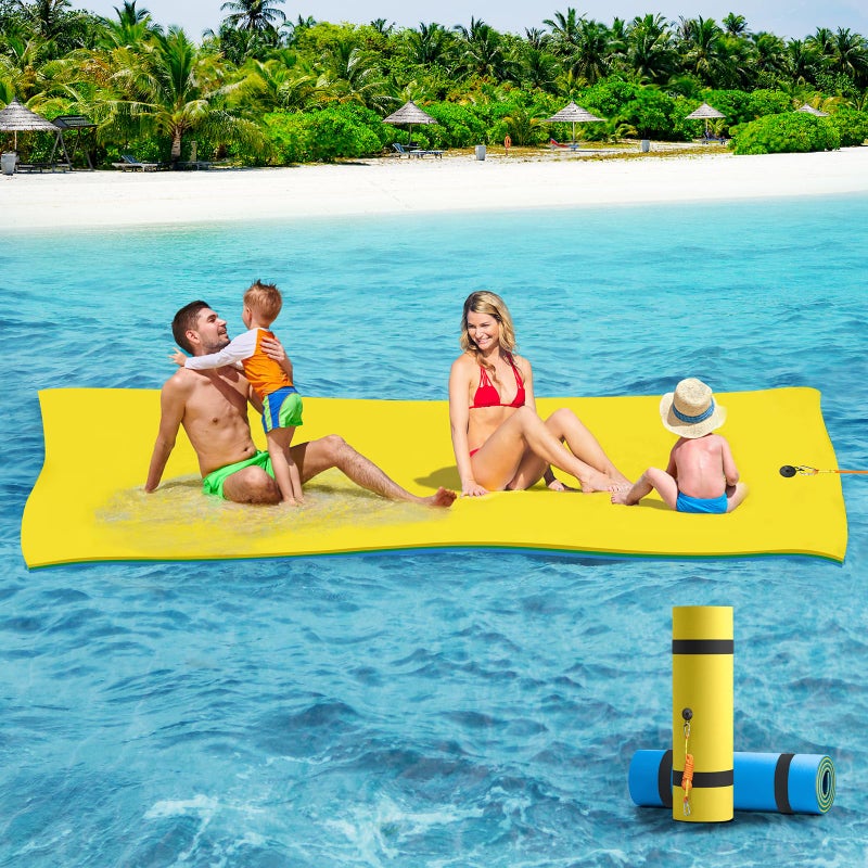 CTSC Lily Pad Floating Mat Floating Water Mat 9 x 4 Ft Floating Mat for Lake 3Layer TearResistant XPE Foam with a 164 Elastic Bungee Tether for Lake Beach Ocean Pool - Image 2