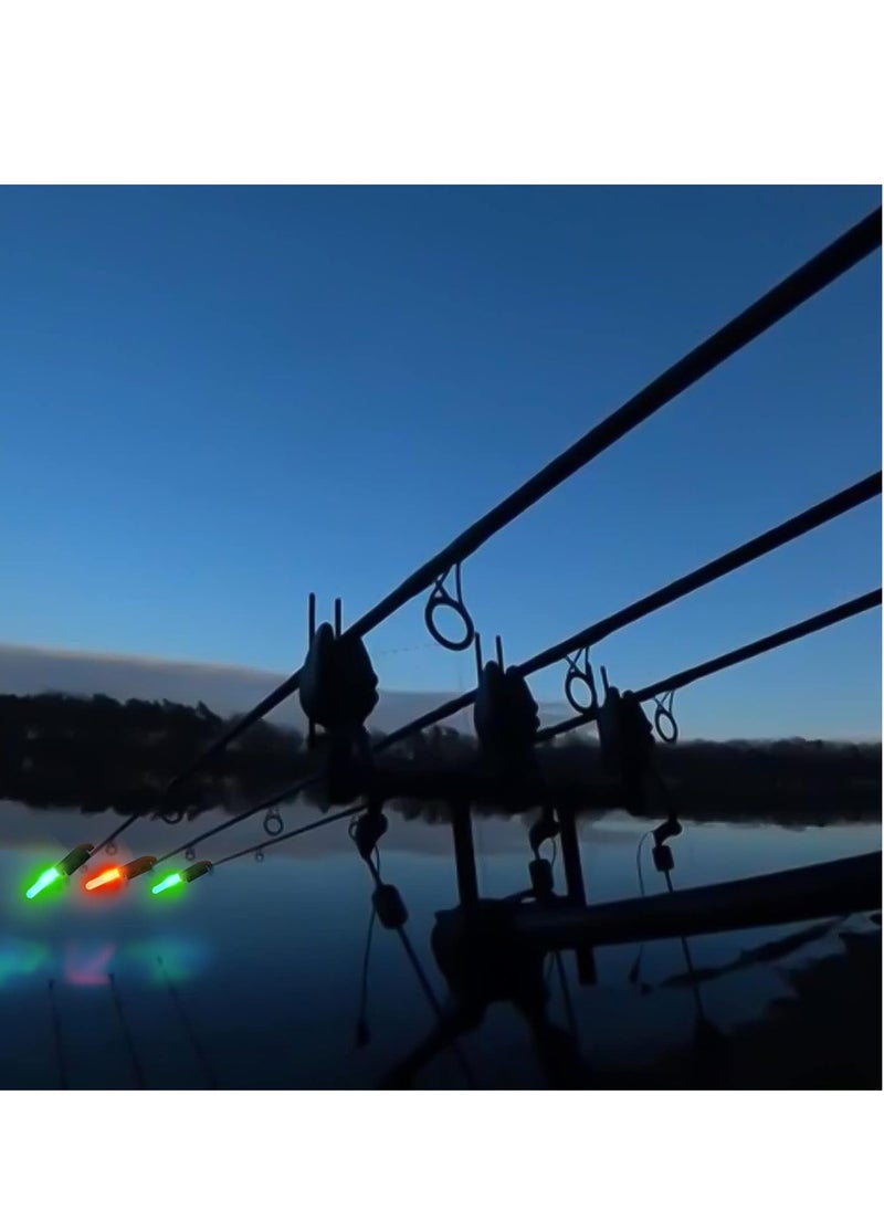 SYOSI - Fishing Glow Sticks LED Fishing Pole Light, 8Pieces LED Glow Sticks for Fishing Night Fishing Rod Lights Tip LED, Waterproof Glow in The Dark Fishing Pole for Sea Fishing Tackle Rod Yellow, Red - Image 1