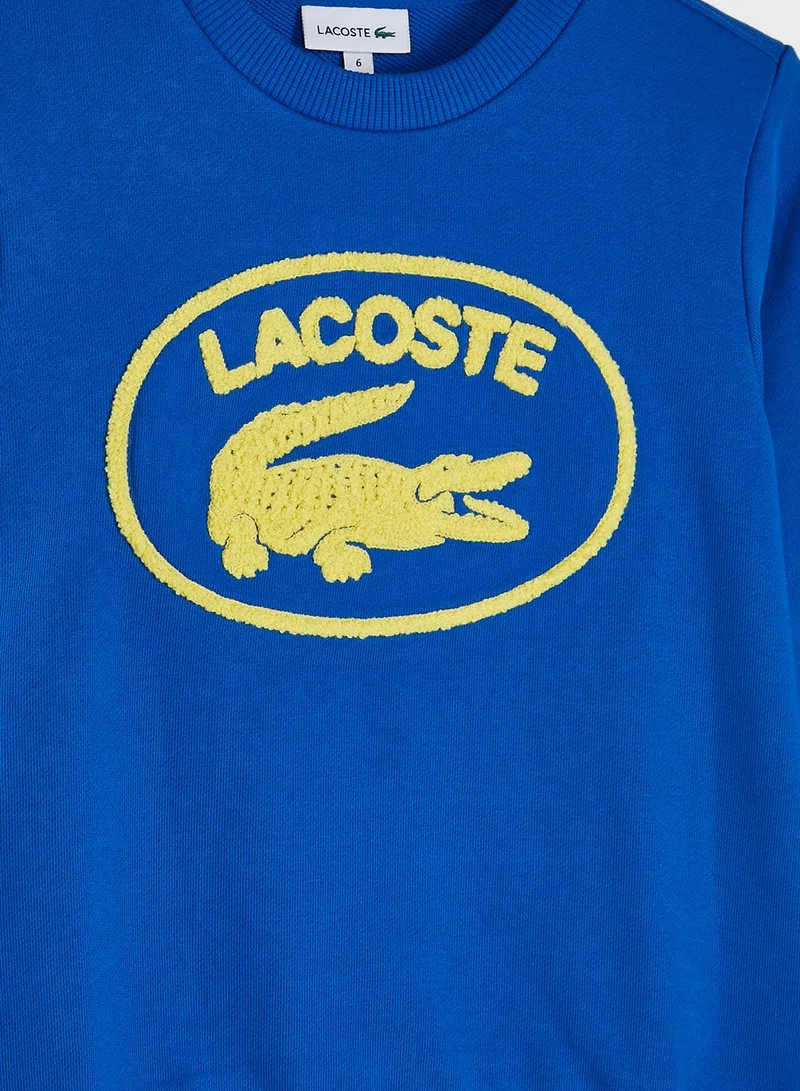 LACOSTE Logo Crew Neck Sweatshirt