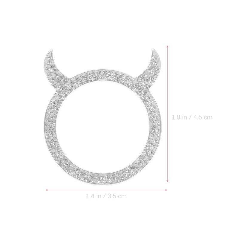 White Rhinestone Car Start Button Cover 2PCS Easy Installation Stylish Interior Upgrade Decorative Accessory - Image 4