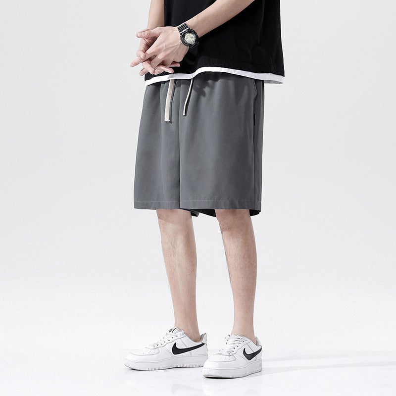 Generic Basketball Shorts Mens Five-point Pants Fashionable Summer Casual Loose Seven-point Pants Outer Wear Large Pants Beach Pants Black - Image 3