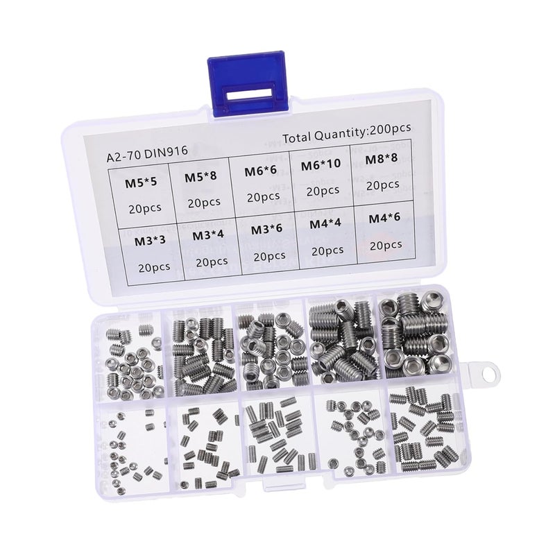 Tehaux Stainless Steel Hexagon Socket Screw Assortment Kit Metric Sizes For Home Repairs - Image 3