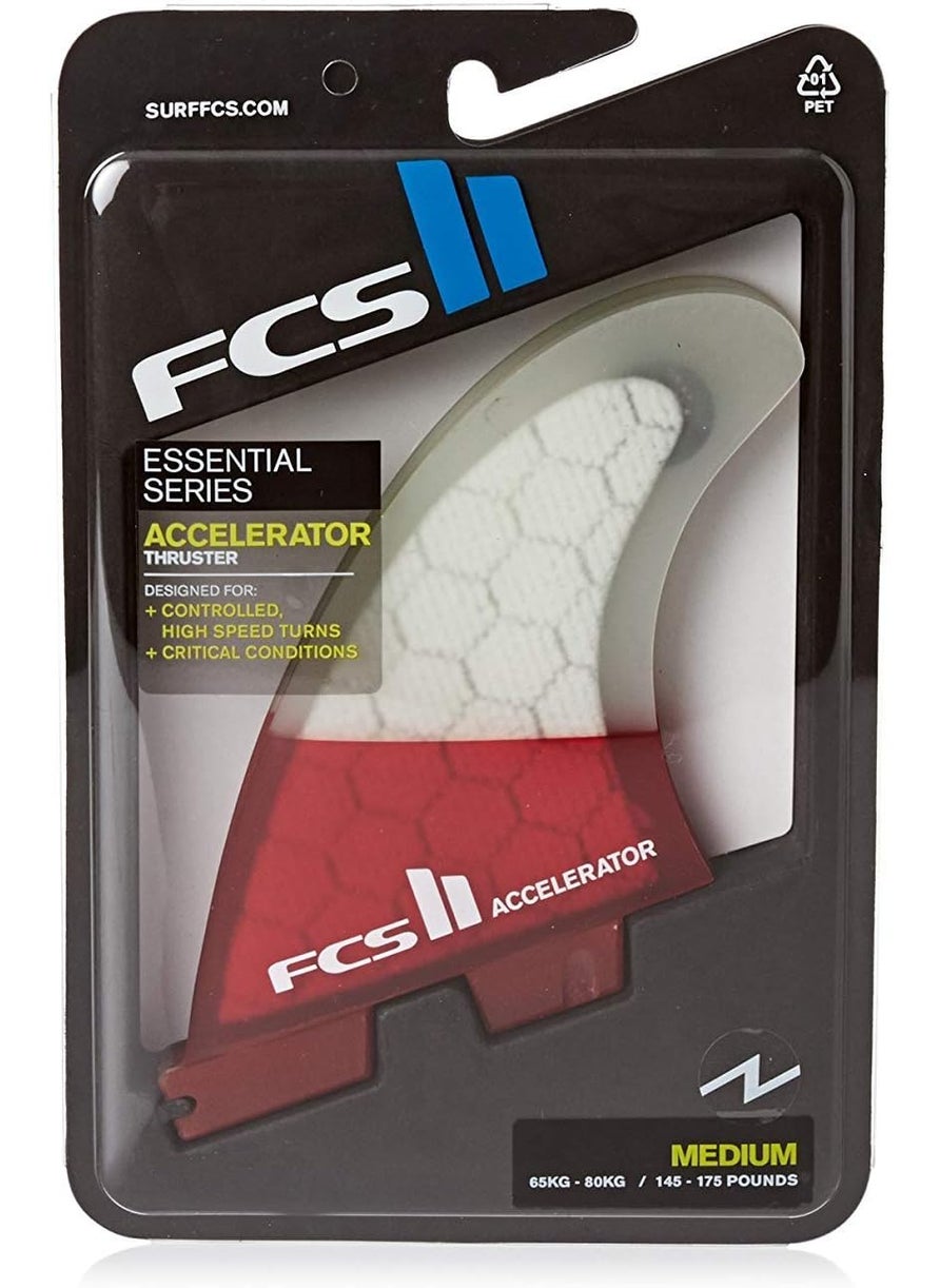 FCS FCS II Accelerator Performance Core Thruster Fin Medium Red  - Image 4