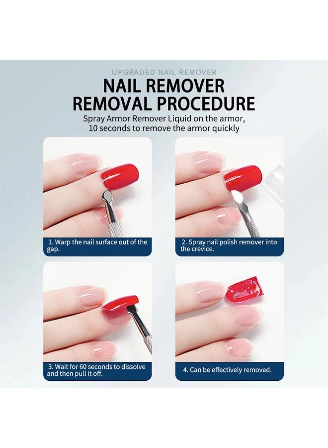 مُزيل قِماش أظافر بالرش، مُزيل قِماش أظافر للأظافر المُضْمَمة، إزالة أظافر زائفة سريعة ولطيفة مع 4 عصي برتقالي، سهلة الاستخدام في المنزل - Image 5
