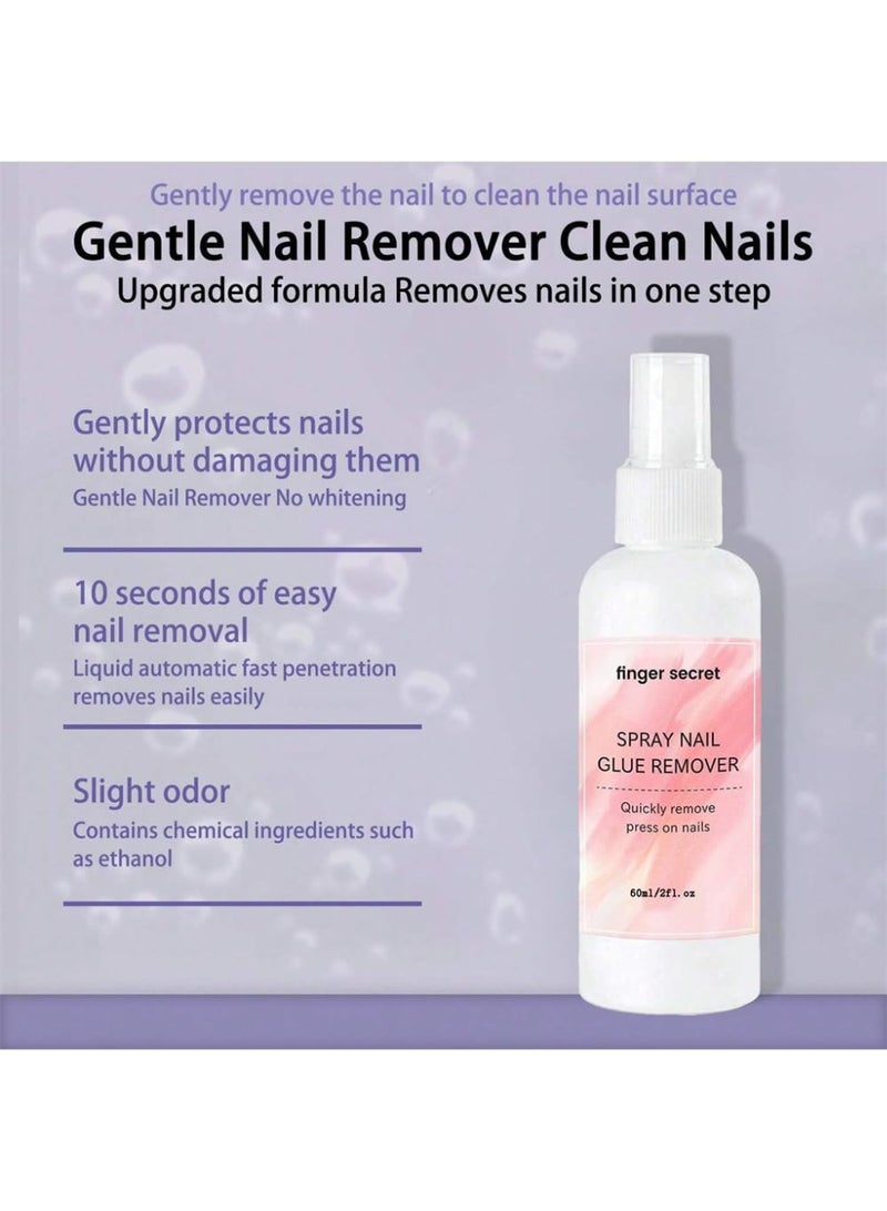 مُزيل قِماش أظافر بالرش، مُزيل قِماش أظافر للأظافر المُضْمَمة، إزالة أظافر زائفة سريعة ولطيفة مع 4 عصي برتقالي، سهلة الاستخدام في المنزل - Image 3