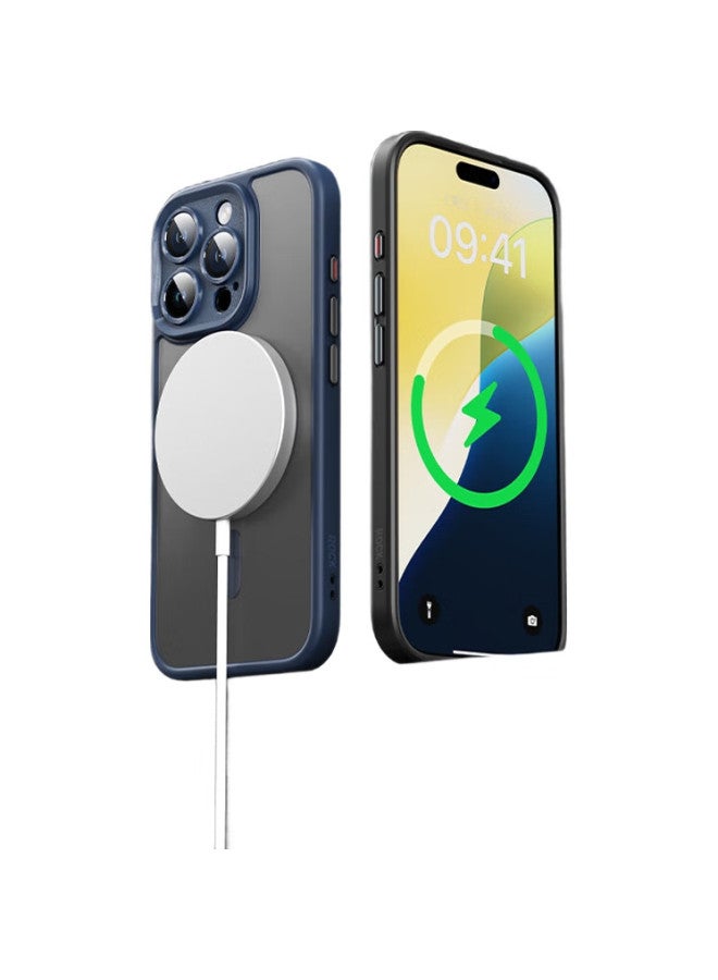 Rock Compatible With Apple 16 Pro Max Phone Case, Iphone 16 Pro Max Protective Cover, Magnetic Magsafe, Shockproof, Full Lens Protection, Precision Cutouts, Simple Design, Non-Fingerprint, For Men And Women, Black - Image 2