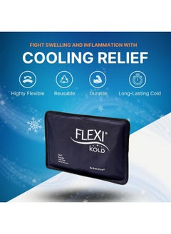 NatraCure FlexiKold Gel Soft Flexible Ice Packs for Injuries - Reusable Freezer Cold Pack, Cold Compress & Cooling Gel Pad for Face, Shoulder, Hip, Leg, Arm, Ankle & Foot Injury - Medium - 7.5” x 11.5”  - Image 2