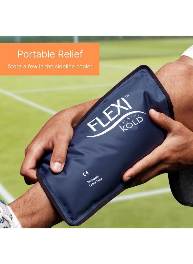 NatraCure FlexiKold Gel Soft Flexible Ice Packs for Injuries - Reusable Freezer Cold Pack, Cold Compress & Cooling Gel Pad for Face, Shoulder, Hip, Leg, Arm, Ankle & Foot Injury - Medium - 7.5” x 11.5”  - Image 4