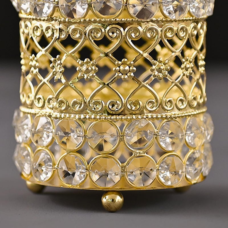 DecorTwist Crystal Tealight Candle Holder 5 Inch Height Votive Candle Holders for Home Decor Diya Diwali Decoration Lights Centerpieces for Diwali Christmas Wedding Home Party Table Decoration - Image 3