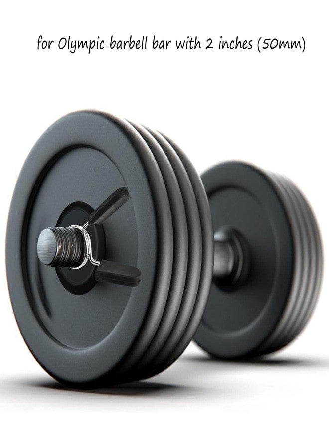 EastyGold Barbell Spring Clip Dumbbell Circlip Collars Olympic Barbell Weight Bars Weightlifting Clamps Clips 2 Inches Lock Buckle for Fitness Exercise Strength Training Gym Accessory 1 Pair - Image 5
