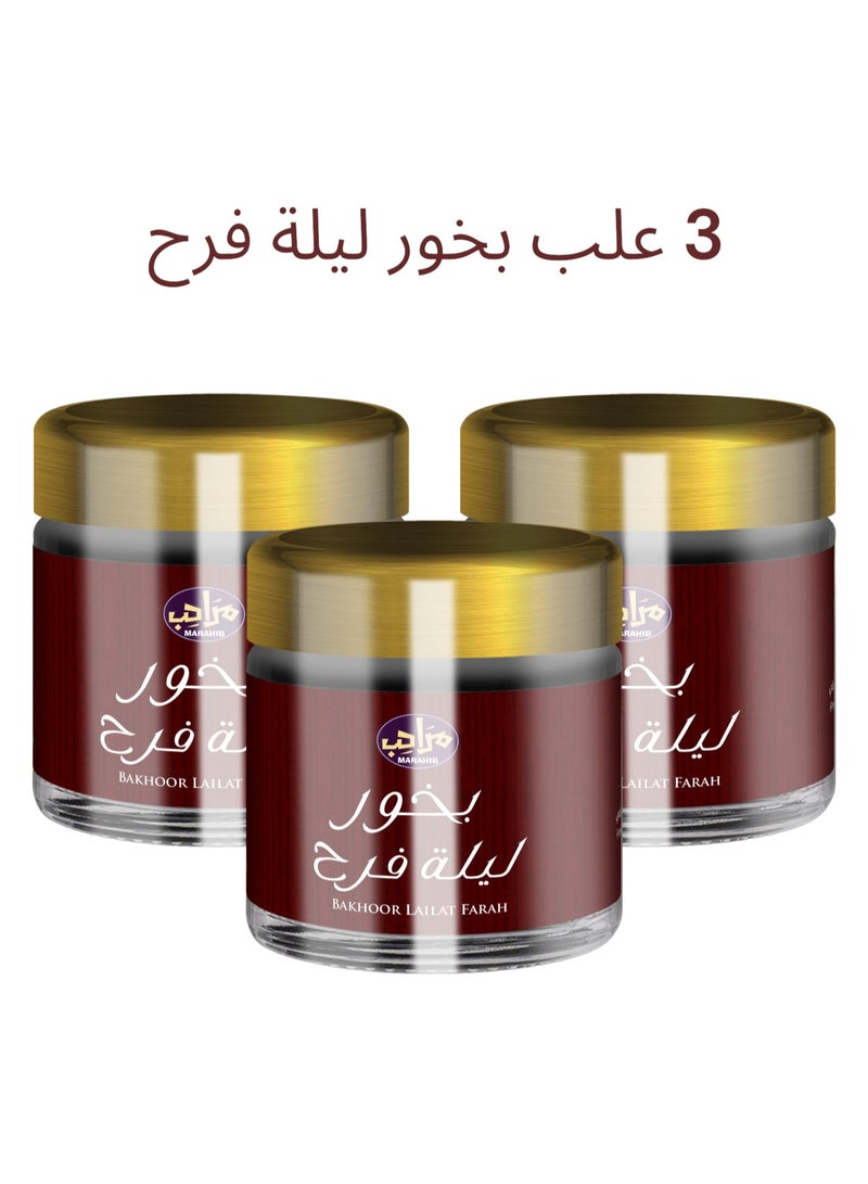 MARAHIB Bakhoor Lailat Farah 30 grams * 3 pcs