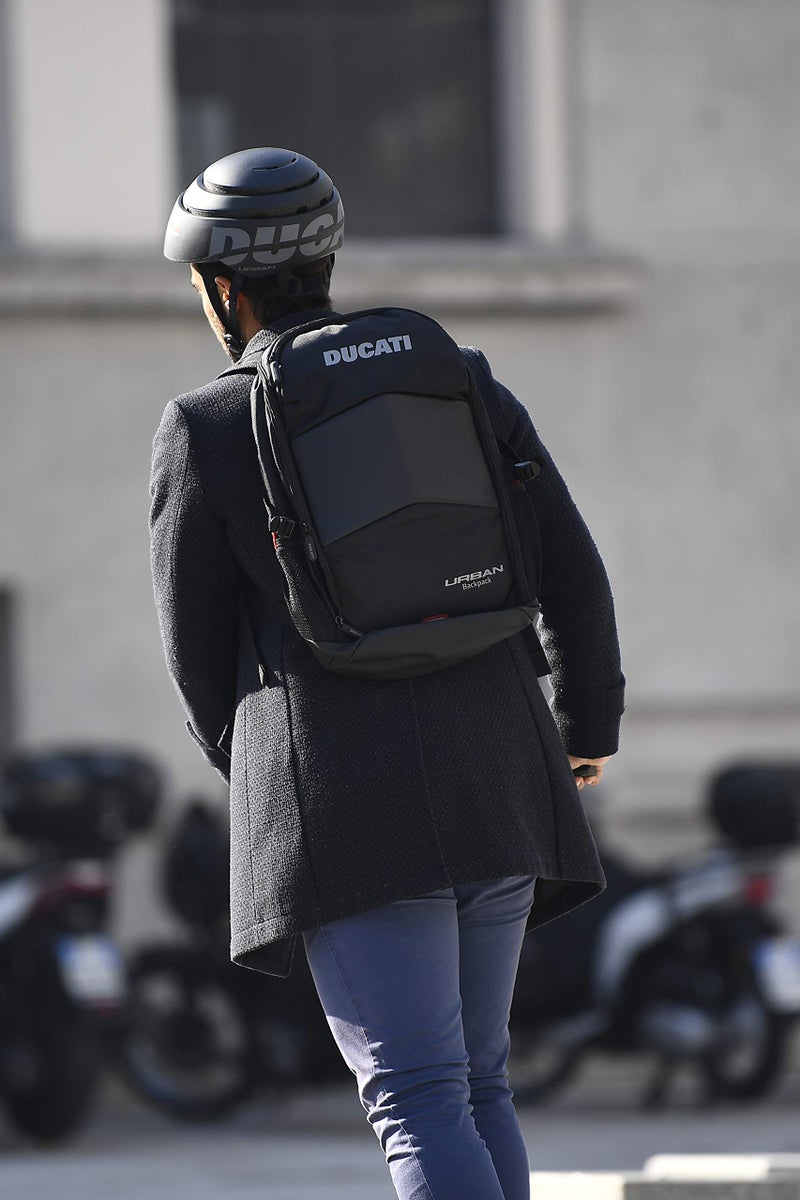 DUCATI, Urban Backpack Waterproof Front Protection 25L Capacity for Bikes and Scooters Black, Black, Taglia unica - Image 4
