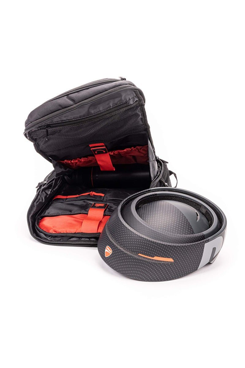 DUCATI, Urban Backpack Waterproof Front Protection 25L Capacity for Bikes and Scooters Black, Black, Taglia unica - Image 2