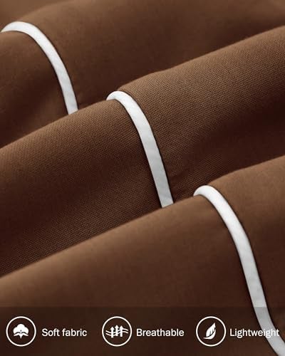 BTFBM Women's Two Piece Tracksuit Fall 2025 Long Sleeve Zip Up Sweatshirt Long Pants Outfits Jogger Sweatsuit Sets(Brown,Large) - Image 5
