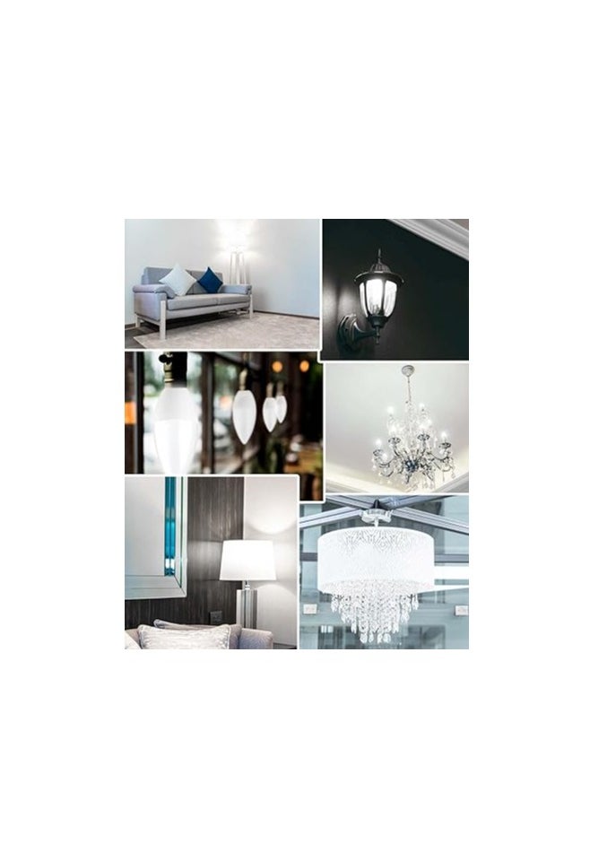 Raxoom 10 Pack Super Bright E14 LED Light Bulb Cool White, White, 7W, for Chandeliers, Wall Lamps, Non-Dimmable, - Image 5