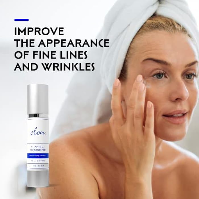 Elon Antioxidant C Moisturizer - Revitalizing Vitamin Lotion w/Vitamin E, MSM & Jojoba Oil – Vitamin Face Moisturizer For Fine Lines & Wrinkles - Suitable For All Skin Types (1.7 oz.) - Image 3