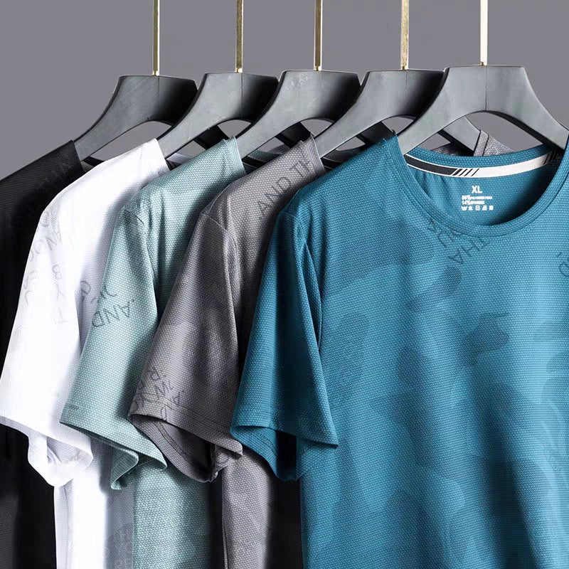 Ice Silk Short-Sleeved T-Shirt Men'S American Round Neck Large Size Loose Men'S Sports Fat Man Plus Fat Enlarged 8Xl - Image 3