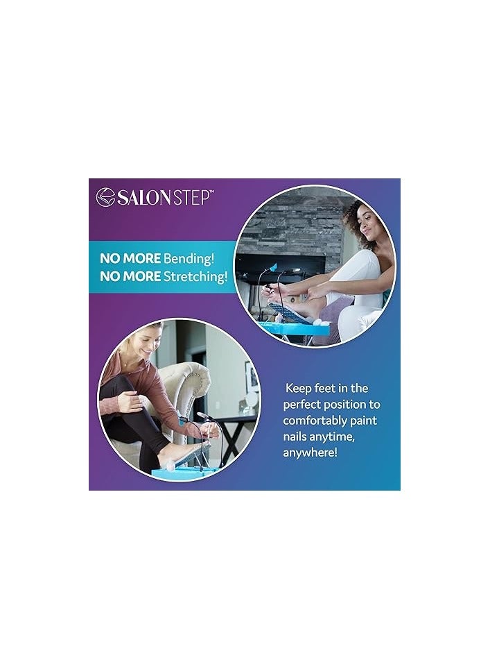 مسند قدم باديكير قابل للتعديل مع مكبر LED ومروحة تجفيف وتخزين - Image 4