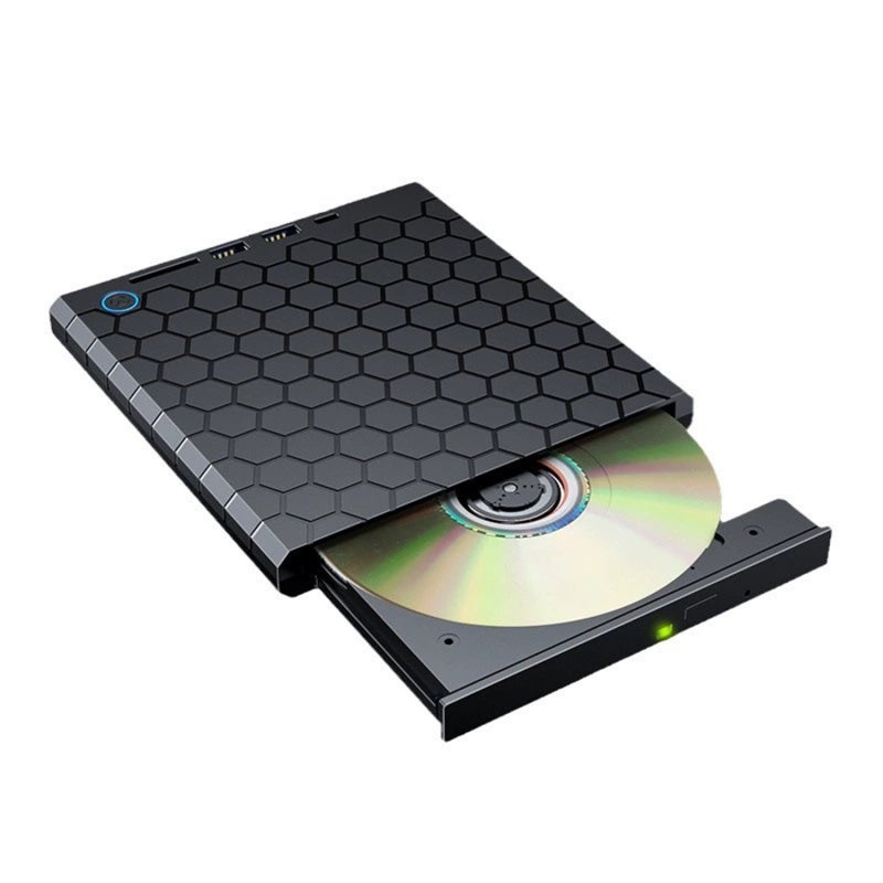 External Optical Drive 8MB Cache Plug And Play Type-C Burner - Blu-Ray Compatible Dual Interface Portable DVD Writer for Laptop Home Office - Image 1