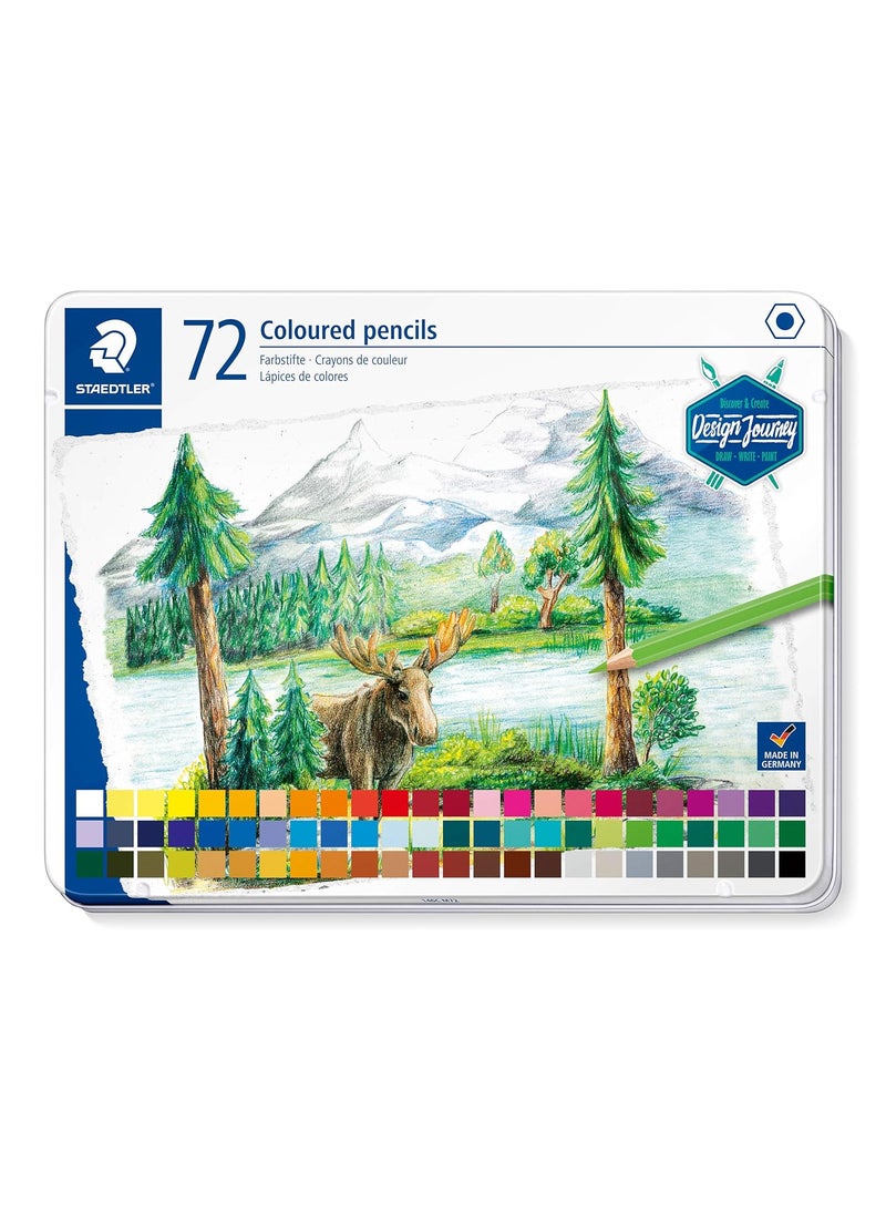 STAEDTLER Staedtler Coloured pencils in 72 assorted colours in metal box packing  - Image 1
