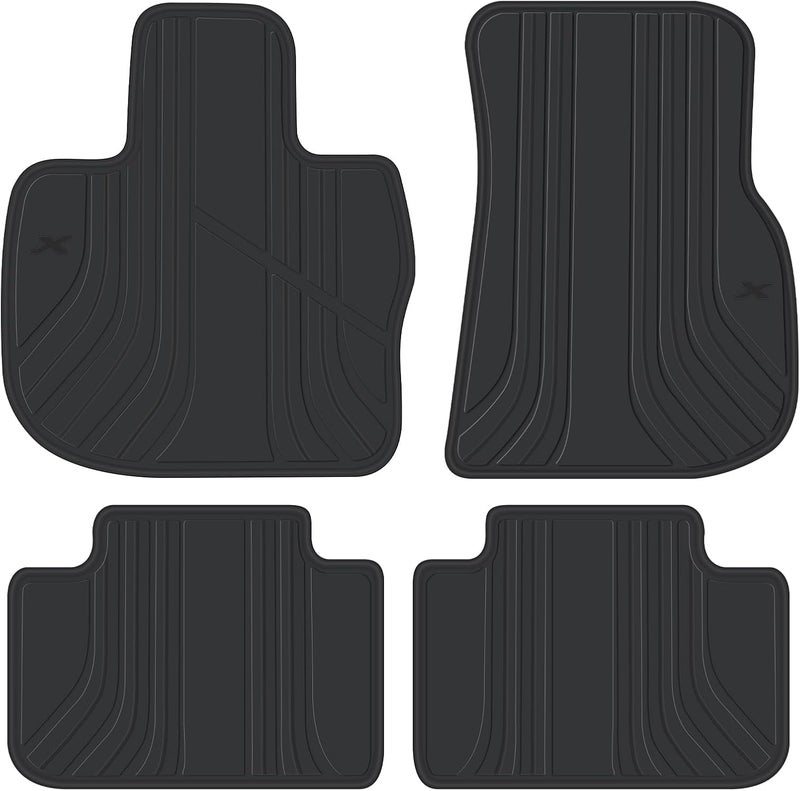 SAN AUTO Car Floor Mat for BMW X3 G01 X4 G02 2018 2019 2020 2021 2022 2023 2024 Custom Fit Rubber Auto Floor Liners Set All Weather Protection Heavy Duty Odorless Full Black - Image 1