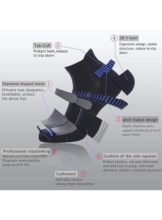 HAVEN 5 Pack Men's Athletic Socks - Low Cut, Sweat Wicking, Anti-Odor, Comfortable for All Season - Ideal for Activity, Running, and Everyday Use, the Ultimate Sock Set - Image 4
