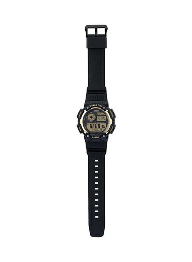 كاسيو ساعة يد رقمية بسوار من الراتينج طراز AE-1400WH-9AVEF - 51 مم - أسود رجال - Image 5