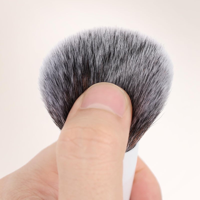 KINGMAS Angled Foundation Brush, Double-ended Kabuki Makeup Brush, Large Foundation Brush and Medium Concealer Brush for Beauty Liquid, Cream, Powder, Blending Buffing Face Makeup Tools - Image 4
