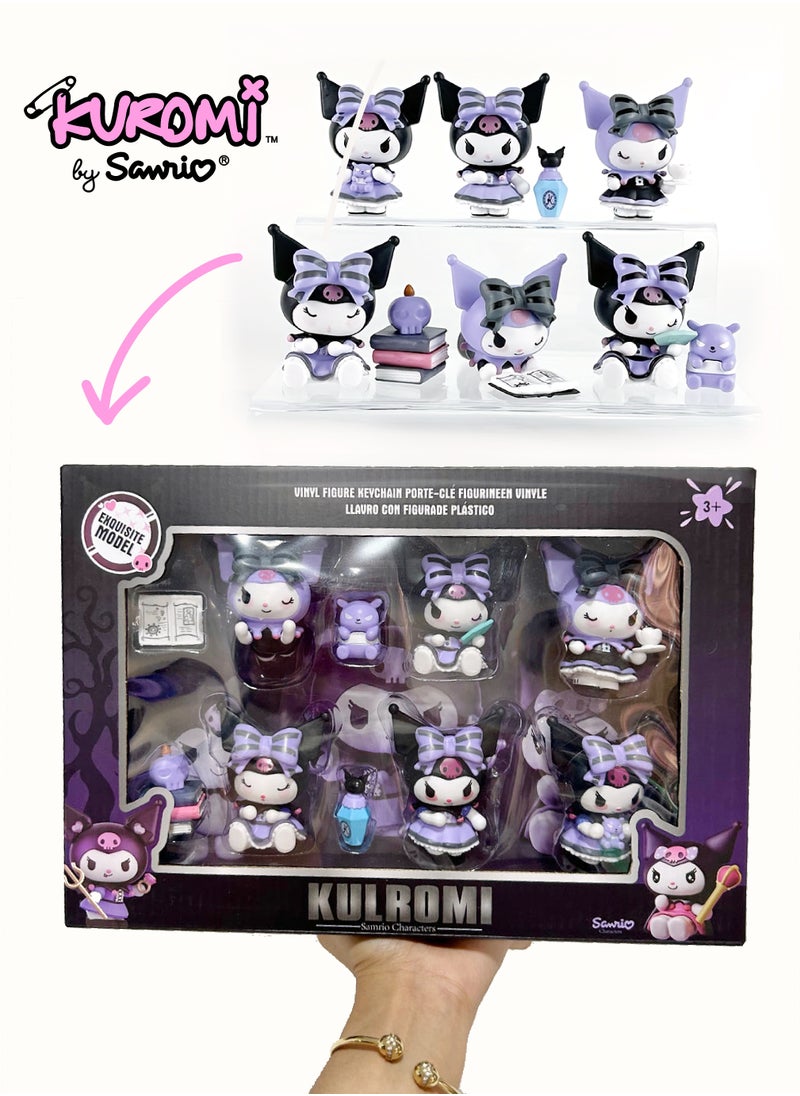 kuromi Set of 6 multi-style Kuromi figures with accessories 