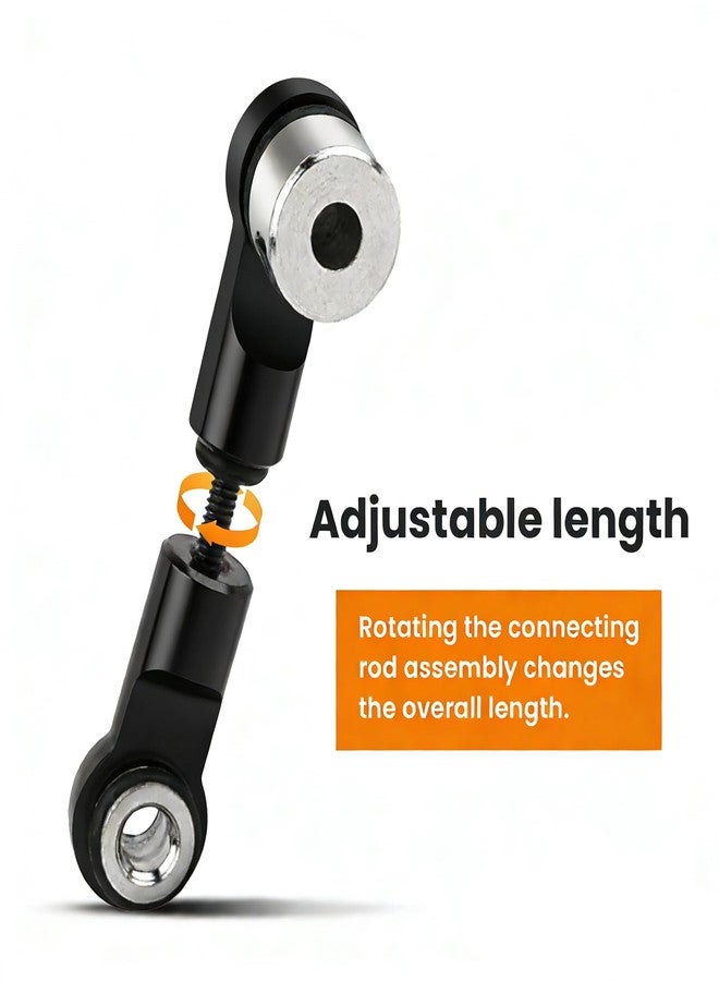ZRRC Adjustable Sway Bar Links for Arrma 6S Upgrades – Aluminum Anti-Roll Bar Linkages Front Rear for 1/7 Mojave Fireteam Limitless 1/8 Kraton Notorious Outcast Off-Road Bashing (Black) - Image 4