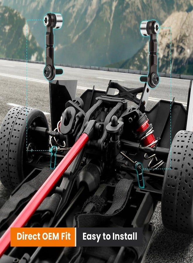 ZRRC Adjustable Sway Bar Links for Arrma 6S Upgrades – Aluminum Anti-Roll Bar Linkages Front Rear for 1/7 Mojave Fireteam Limitless 1/8 Kraton Notorious Outcast Off-Road Bashing (Black) - Image 2
