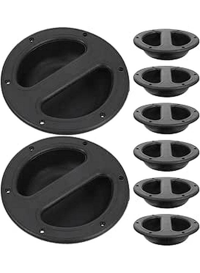 8pcs Black ABS Recessed Speaker Handles For Portable And Wired Audio Equipment - Image 1