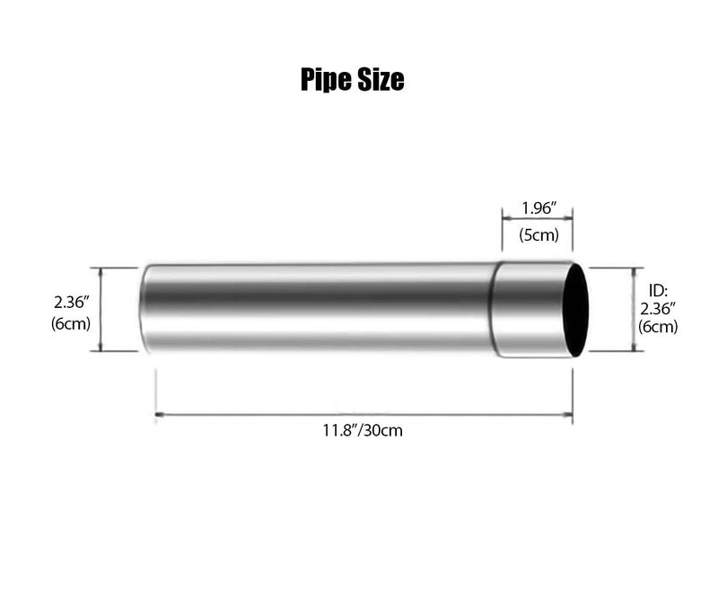 Takelablaze Stove Pipe Flue Extension Stainless Steel Tent Stove Chimney Pipe 2.36â€x 11.8" Chimney Pipes Camping Stove Accessories, 4 Sections - Image 3