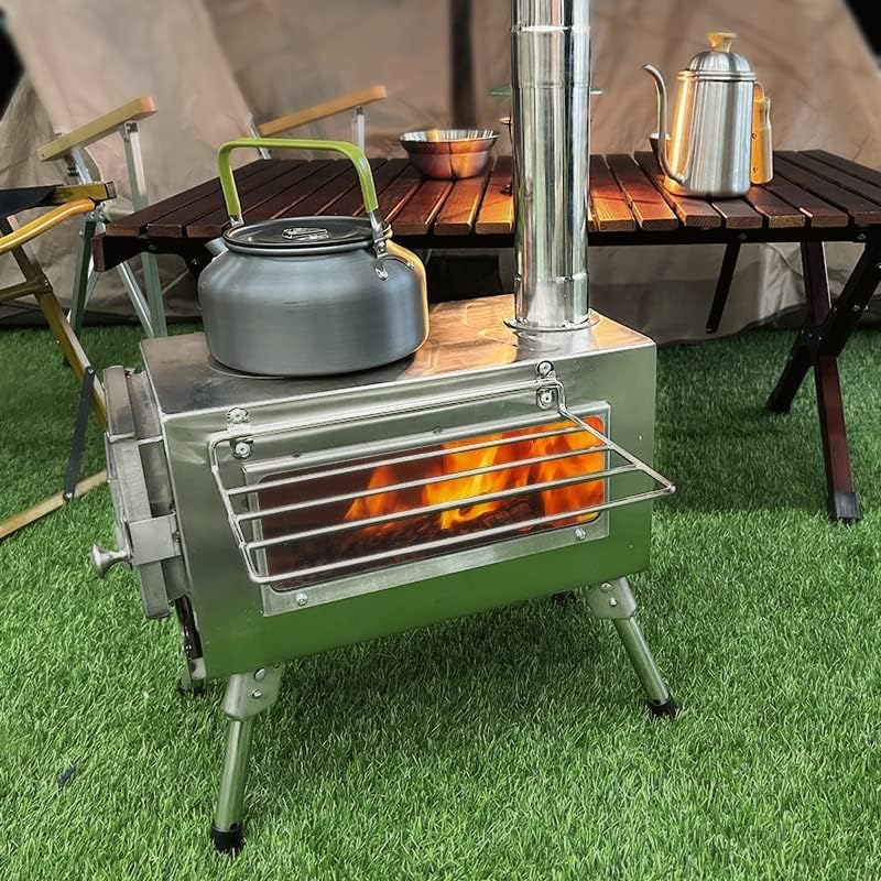 Takelablaze Stove Pipe Flue Extension Stainless Steel Tent Stove Chimney Pipe 2.36â€x 11.8" Chimney Pipes Camping Stove Accessories, 4 Sections - Image 4