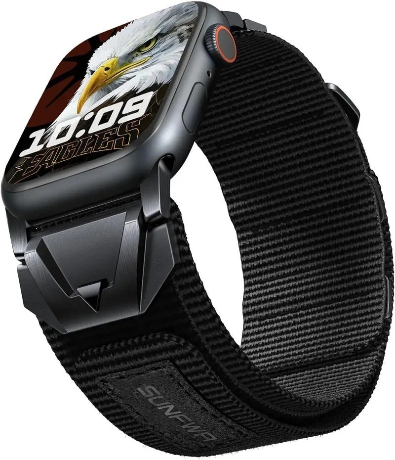 Nylon Sport Loop Watch Band for iWatch Ultra 2 Series 9/8/7/6/5/4/3/2/1/SE - Replaceable Watch Strap for Apple Watch - Image 1