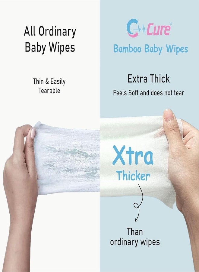 C-Cure Baby Wipes, Unscented Wipes for Sensitive Skin, Large Soft Durable & 99% Water Based, Gentle & Hypoallergenic for Babies & Adults, Vitamin E and Aloe, Flip Top Lid, (1 Pack-72 Count) - Image 5