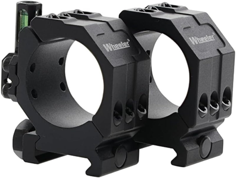 Wheeler 2-Piece Picatinny Rail Scope Rings with Anti-Cant Indicator for Leveling, Shooting - Image 1