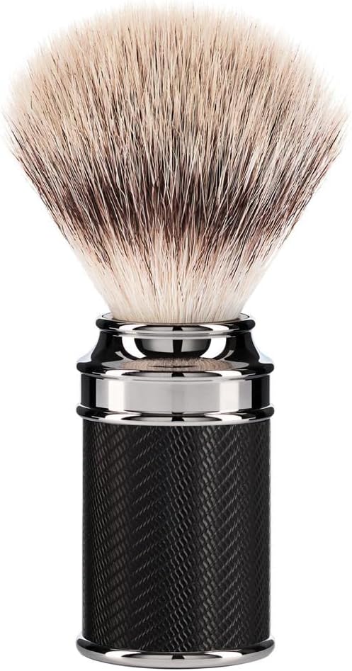 MHLE Traditional Silvertip Fibre Shaving Brush Black
