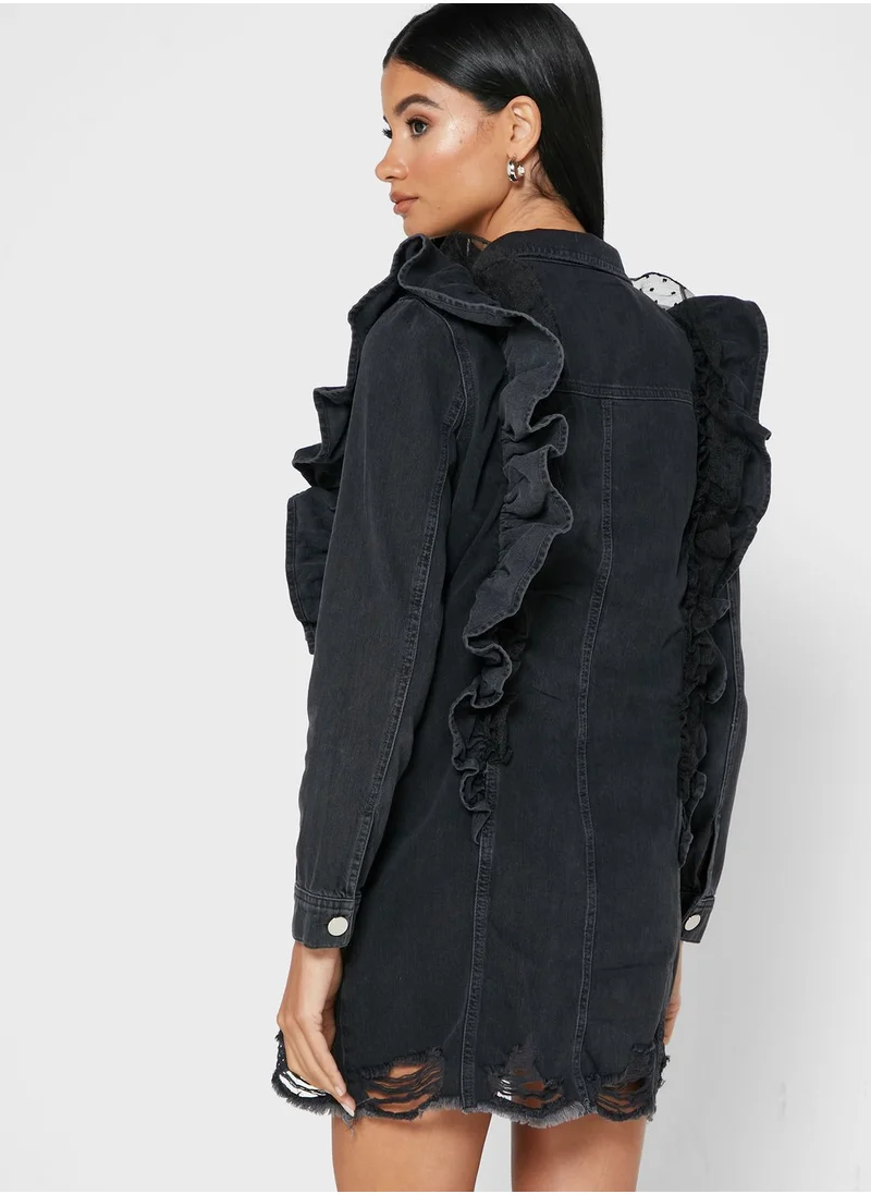 RIVER ISLAND Ruffle Detail Dress