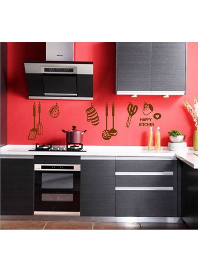 Decals Design Decals Design 'Stylish Kitchen' Wall Sticker (PVC Vinyl, 60 cm x 45 cm, Brown)  - Image 2