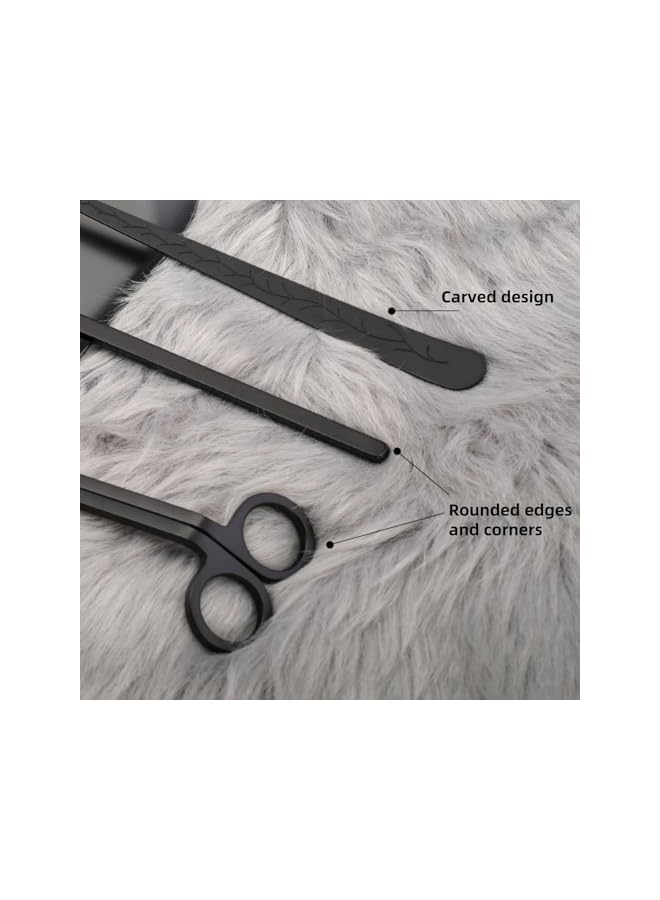 The Bros Candlesnuffers 5 in 1 Set, Stainless Steel Candle Care Tool Set with Snuffer, Wick Trimmer, Wick Dipper, Candle Cover & Decorative Tray, Soot-Free Extinguishing, Enhances Fragrance, Durable - Image 4