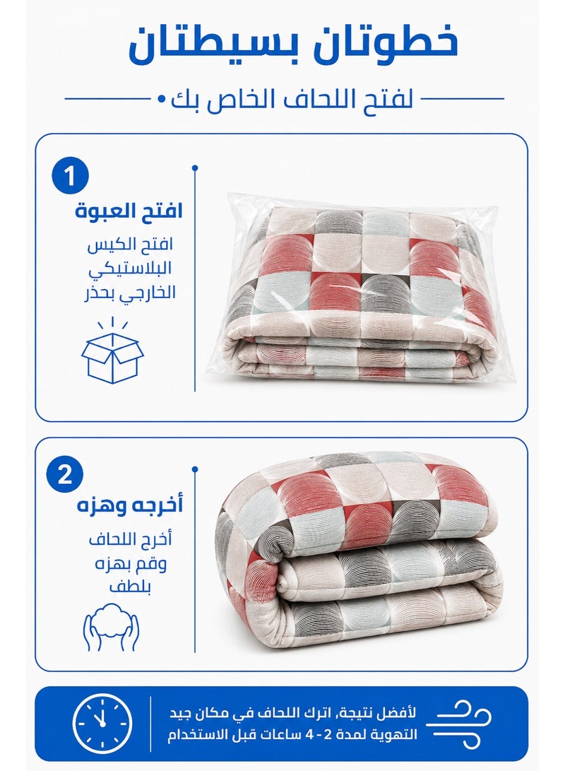 Premium Geometric Printed Comforter Set – Single Size 160x245 cm, Includes Flat Bedsheet & Pillow Covers, Soft All-Season Bedding - Image 5