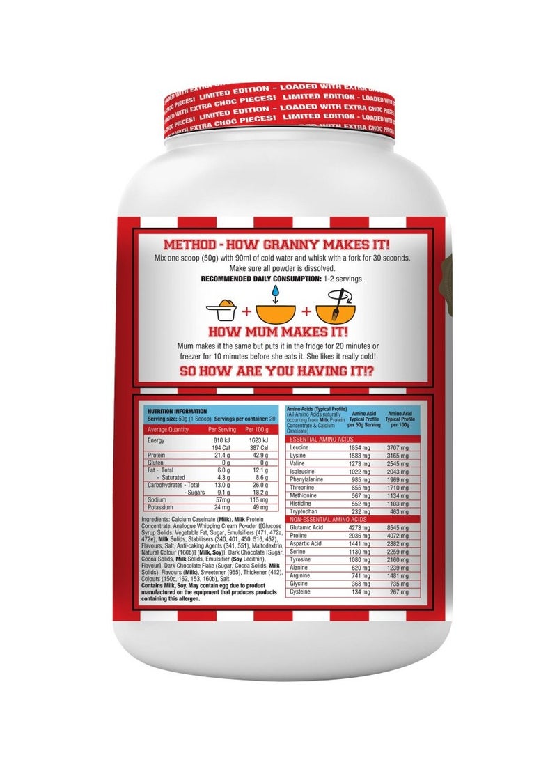 آدونیس عجينة بروتين أدونيس - بنكهة كوكيز برقائق الشوكولاتة، طعم لذيذ بدون ذنب، عالي البروتين (1 كغ) - Image 2