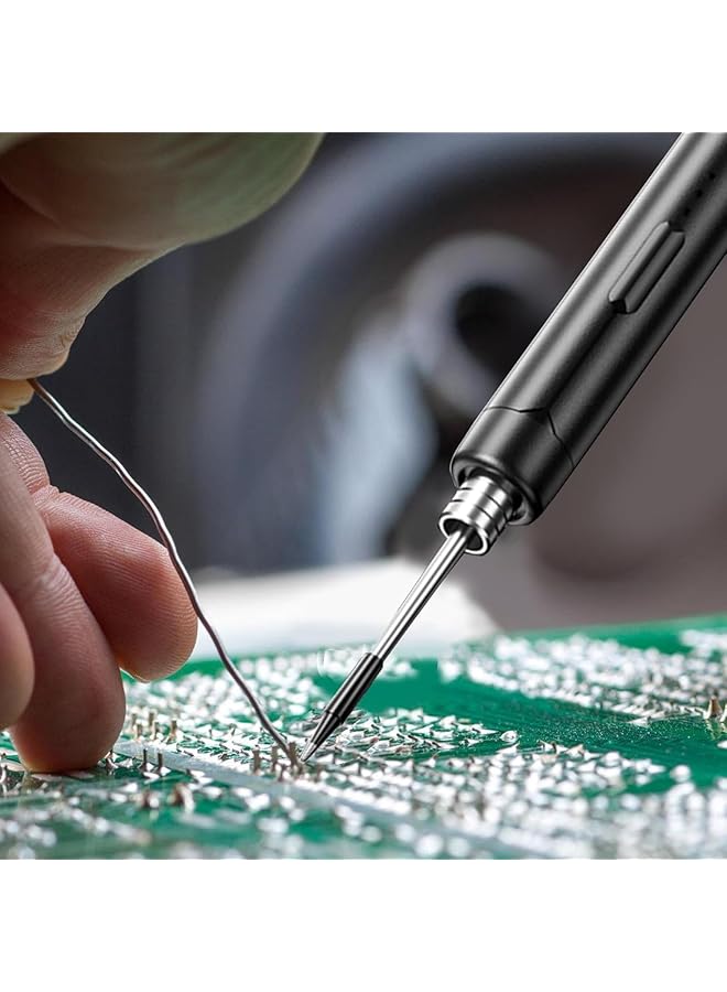 إيروريكس طقم مكواة لحام كهربائية بثلاث سرعات قابلة للتعديل ودرجة حرارة تتضمن 3 رؤوس لحام وحامل مكواة لحام من الراتنج وقلب تسخين ومجموعة لحام محمولة لإصلاح الأجهزة الكهربائية بنفسك - Image 2