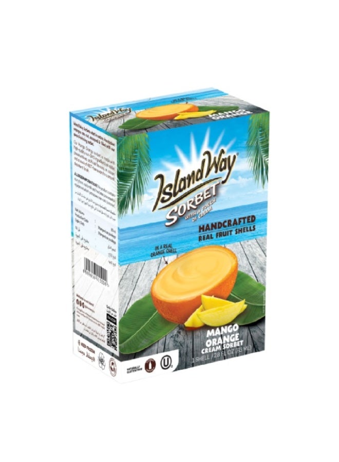 Fruit Sorbet Ice Cream, Mango Orange - 83 ml, South Africa